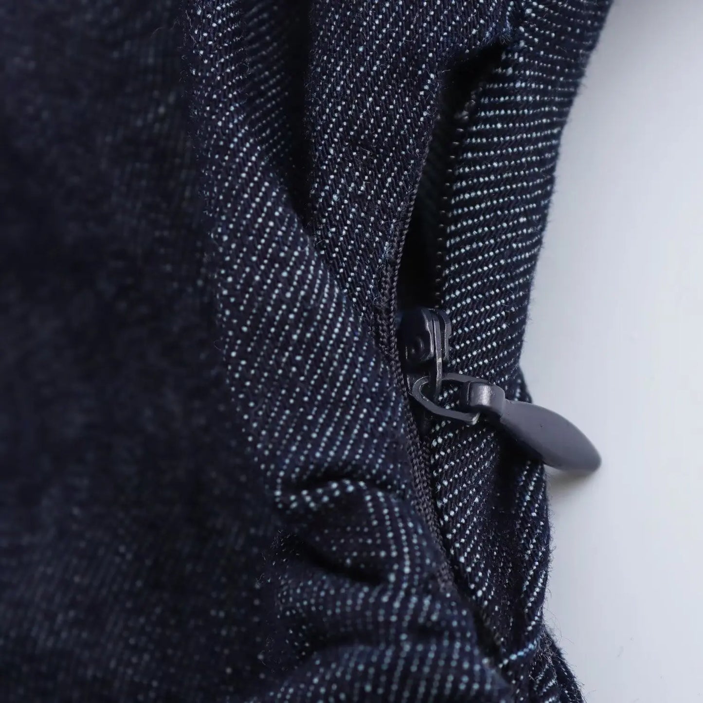 Denim V-Neck Button Pencil Dress