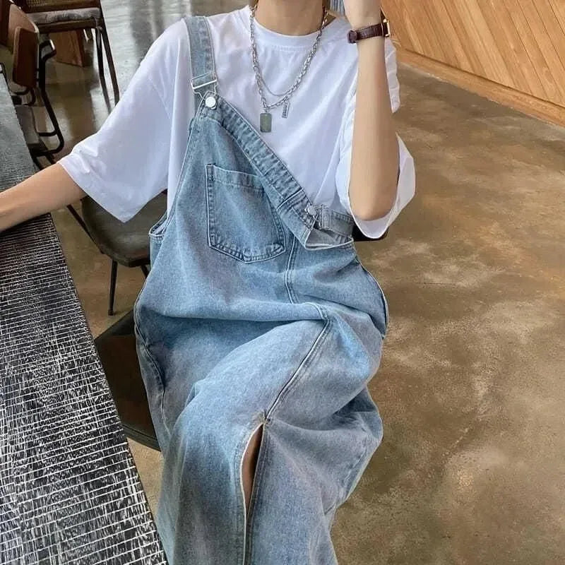 Denim Spaghetti Strap Maxi Dress - Kenza